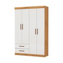 Ver imagem 2 de Guarda Roupa Casal Lu 4 Portas 2 Gavetas Carioca Móveis