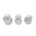 Ver imagem 3 de Trio Budas Cego Surdo Mudo Branco 5,5 Resina Sabedoria e Paz