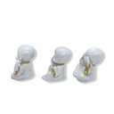 Ver imagem 2 de Trio Budas Cego Surdo Mudo Branco 5,5 Resina Sabedoria e Paz
