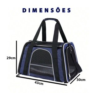 Bolsa Transporte Cao Cachorro Gato Pet Faixa Refletiva Animal de Estimaçao Pequeno Porte Onibus Carr