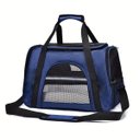 Ver imagem 4 de Bolsa Transporte Cao Cachorro Gato Pet Faixa Refletiva Animal de Estimaçao Pequeno Porte Onibus Carr