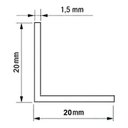 Ver imagem 2 de 10 Cantoneiras L PVC 20 x 20 x 1,5mm x 3,0m para Acabamentos na Cor Branca