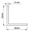 Ver imagem 2 de 10 Cantoneiras L PVC 20 x 20 x 1,5mm x 3,0m para Acabamentos na Cor Branca