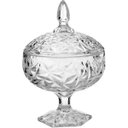 Ver imagem 1 de Potiche Decorativo com Tampa Vidro Transparente 24cm - Angelica