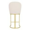 Ver imagem 5 de Banqueta Alta Bela Suede Bege Base Metálica Industrial Dourado - Pallazio