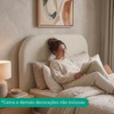 Ver imagem 6 de Cabeceira Painel Suspenso Solteiro 100 cm Alana Organica Linho Bege Champanhe Artte