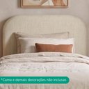 Ver imagem 2 de Cabeceira Painel Suspenso Solteiro 100 cm Alana Organica Linho Bege Champanhe Artte