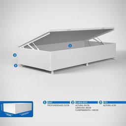 Box Baú Solteiro Probel Luxo Suede - 7