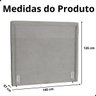 Cabeceira de Cama Box Estofada 140 Cm Casal Linho Stela - 7