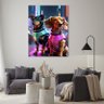 Quadro Decorativo Animais Cães Dachshund Futuristas - 180x100 Cm - 2