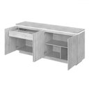 Ver imagem 3 de Balcão Buffet Lux 4 Portas 1 Prateleira com Led 100% Mdf Off White - Mavaular