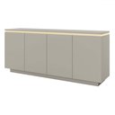 Ver imagem 2 de Balcão Buffet Lux 4 Portas 1 Prateleira com Led 100% Mdf Off White - Mavaular