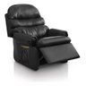 Poltrona do Papai Reclinavel em Courino Conforto Botão Preto - 3