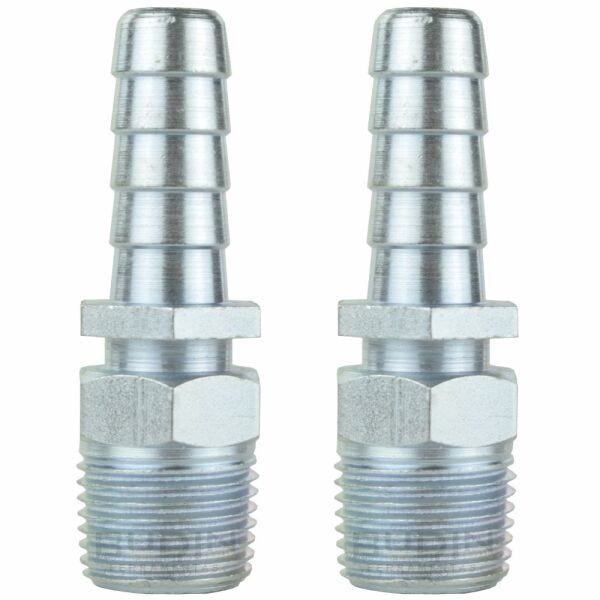 Espigão Fixo 3/4" com Rosca Macho 1/2" Npt com Canal para Abraçadeira Lavadora Pistão e Alta Press - 1