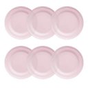 Ver imagem 1 de Jogo de 6 Pratos Rasos 26cm Rosa Fractal Cottage Germer Porcelanas