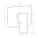 Ver imagem 4 de Kit Ducha Quadrada 20x20 Slim e Acabamento para Registro Monocomando Base Docol 3/4 Alavanca Cromado