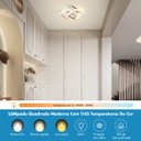 Ver imagem 2 de Luminária Led 3em1 Quadrado Moderno Bivolt 20w Sobrepor Pret