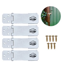 Dobradiça Porta Cadeado Fecho Trinco Zincado 14cm para Portão Gaveta Armário | Silvana | Kit 04 Un - 3
