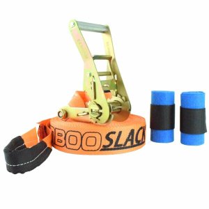 Slackline 30 Metros Zamboo - Laranja + Protetor Árvore