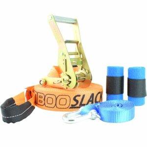 Slackline 20 Metros Zamboo - Laranja + Protetor Árvore + Backup