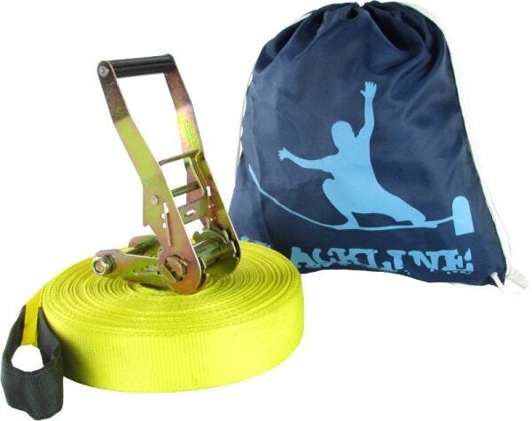 Slackline 10 Metros - Amarelo + Bolsa - 1