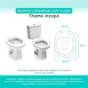 Ver imagem 3 de Assento Sanitário Tampa de Vaso Branco Mdf Laqueado Thema para Bacia Incepa