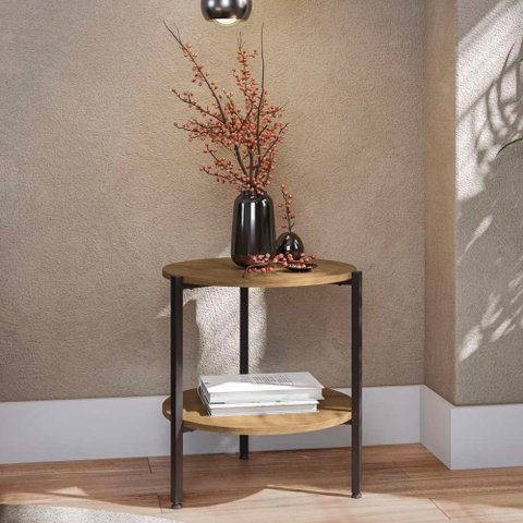 Mesa de Centro 47x47cm Estilo Industrial Li017 Kappesberg Industrial