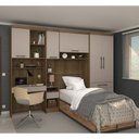 Ver imagem 1 de Guarda Roupa Solteiro Modulado com Escrivaninha Paris Luciane M01:cinnamon