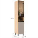 Ver imagem 3 de Paneleiro 40 Cm 2 Portas com Vidro Andria 5601 Móveis Sul