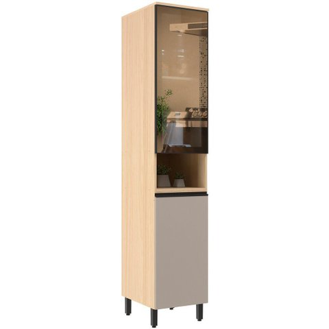 Paneleiro 40 Cm 2 Portas com Vidro Andria 5601 Móveis Sul