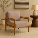 Ver imagem 1 de Poltrona Yasmin do Papai Decorativa Estofada em Veludo Suede para Área Externa ou Sala de Espera:beg