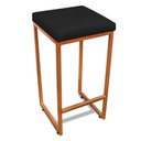 Ver imagem 5 de Banqueta Alta para Cozinha Industrial Kit 2 Nick Bronze e Sintético preto D03 - D’Rossi