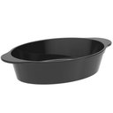 Ver imagem 1 de Travessa de Plástico Oval 550ml Saladeira Tigela Preta Coza Uno Servir Petiscos Porções