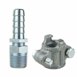 Abraçadeira 1/2" para Mangueira de Alta Pressão Lava Auto + Espigão 1/2" com Canal para Bico de - 1