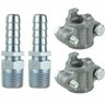 Abraçadeira 1/2" para Mangueira de Alta Pressão Lava Auto + Espigão 1/2" com Canal para Bico de - 1