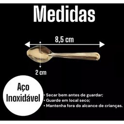 Colher para Café ou Chá Aço Inox com 6 Unidades - 3