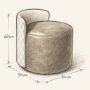 Ver imagem 7 de Puff Redondo Orgânico Courino Moderno Confortável Taylor Sala Quarto Recpção Luxo Matelassê