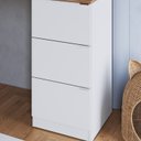Ver imagem 6 de Escrivaninha Mesa Escritorio Cavalete 3 Gavetas B62 Mell Branco Novam