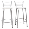 Kit 2 Banquetas para Balcão Flórida Prata 60cm Cozinha Gourmet Bistrô Bancada Piscina Área de Lazer - 1