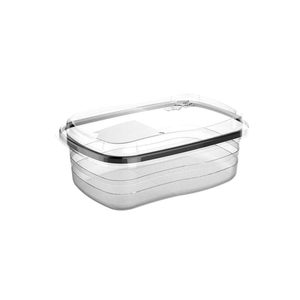 Pote de Plástico Freezer Retangular Transparente 330ml