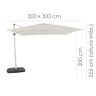 Ombrelone Wupa Lateral Ag5 3.00x3.00 S/Base Branco/Branco - 4