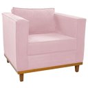 Ver imagem 3 de Kit Sofá 2 Lugares e Poltrona Europa Suede Rosa Bebê AM Decor