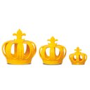 Ver imagem 2 de Trio de Coroas imperial em Cerâmica Decorativa Amarela