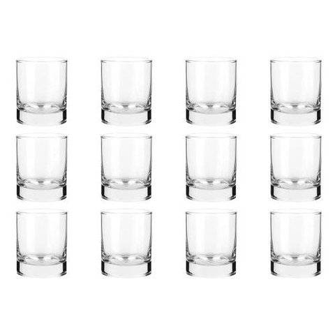 Kit 12 Copos de Whisky Edimburgo Vidro Lotusglass 245ml Bar Resistente para Uso Intenso em Bares Buf