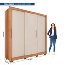 Ver imagem 2 de Guarda Roupa 3 Portas 2 Gavetas com Pés Santiago Caemmun