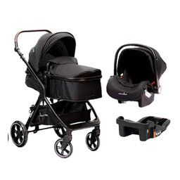 Carrinho e Bebê Conforto Ts Kansas Preto Premium Baby - 1