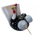 Ver imagem 2 de Galinha Caipira Porta Guardanapo, Saleiro e Paliteiro em Cerâmica