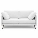 Ver imagem 5 de Sofá Sala de Estar Atena Fixo Pés de Ferro 234cm 4 Lugares Bouclê Branco M1 - Monari Design