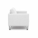 Ver imagem 6 de Sofá Sala de Estar Atena Fixo Pés de Ferro 234cm 4 Lugares Bouclê Branco M1 - Monari Design