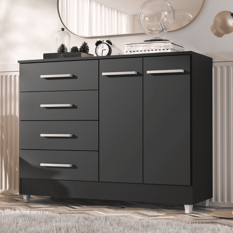 Comoda Gisele 4 Gavs 2 Portas Onix